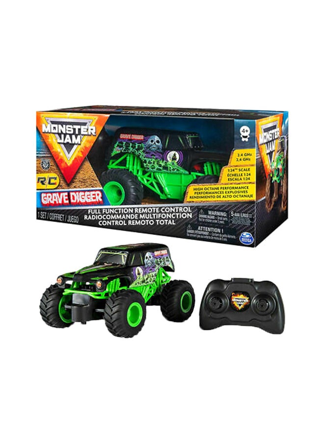 سبن ماستر سيارة جريف ديجر مقاس 1:24 ويمكن التحكم فيها عن بعد بتصميم مستوحى من برنامج "Monster Jam" متعدد الألوان - Image 1