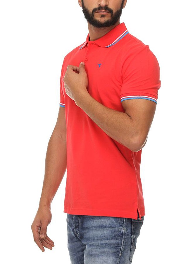 ديادورا تيشيرت بولو بأكمام قصيرة أحمر  - Image 3