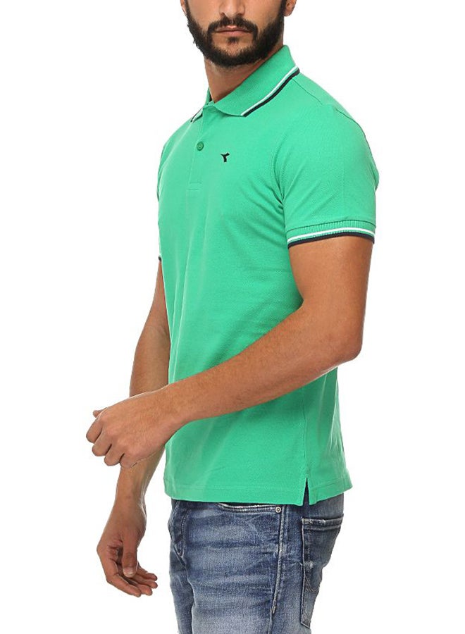ديادورا تيشيرت بولو بأكمام قصيرة الأخضر المائل للزرقة / أكوا جرين  - Image 3