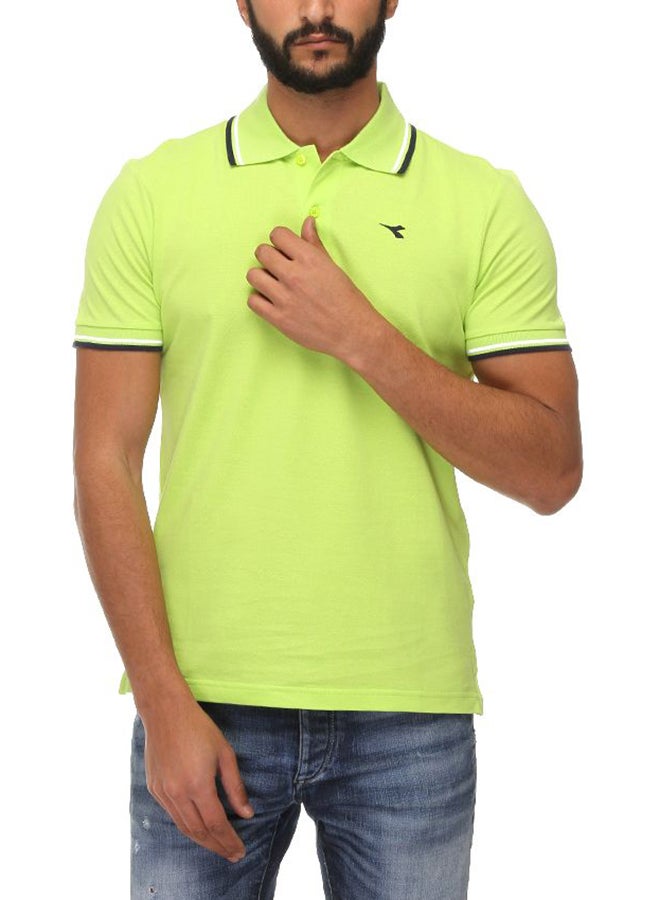 ديادورا تيشيرت بولو بأكمام قصيرة أخضر ليموني  - Image 1