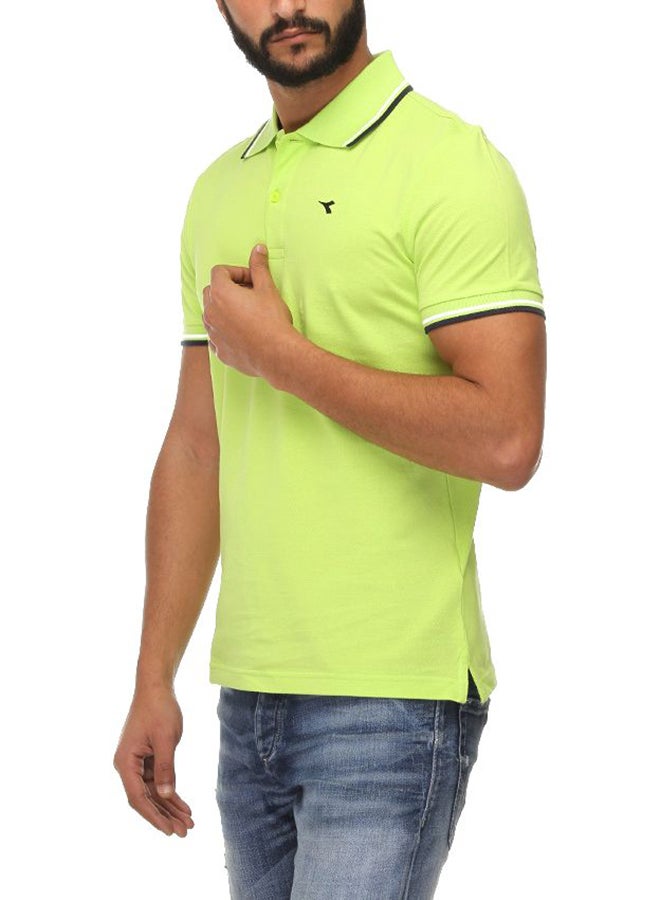 ديادورا تيشيرت بولو بأكمام قصيرة أخضر ليموني  - Image 3