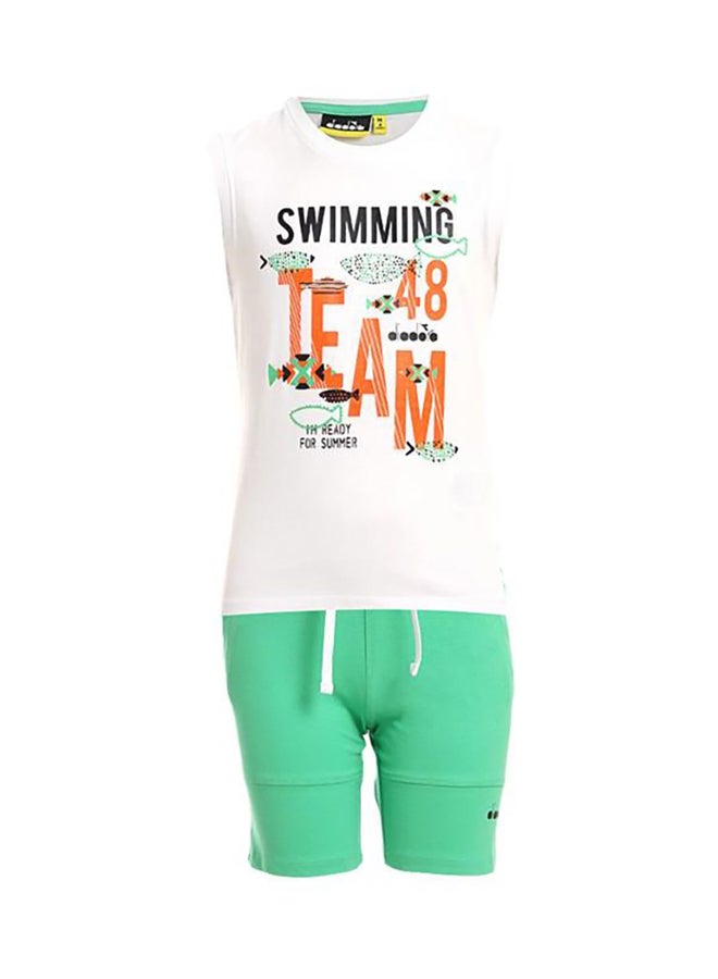 DIADORA Sports Wear Set White/Green - Image 1
