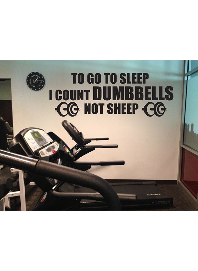 Spoil Your Wall Gym Quote Design Wall Decals Black 110 x 40cm