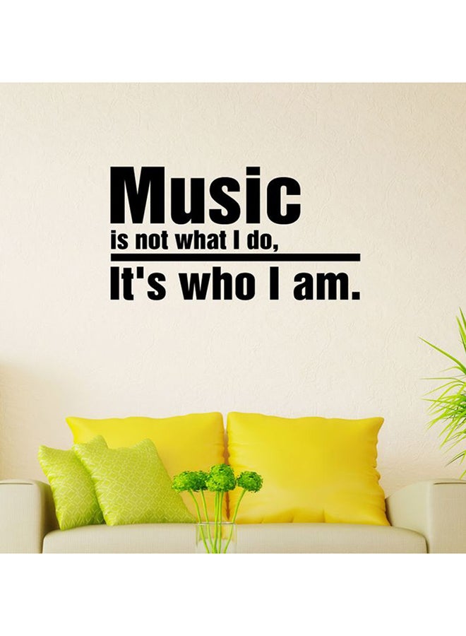 Spoil Your Wall Music Quotes Wall Decals Black 80 x 40cm 