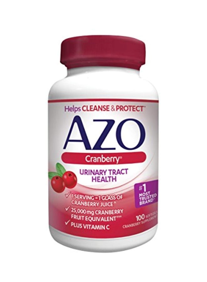 AZO Cranberry Urinary Tract Health Dietary Supplement - 100 Caplets  - Image 1