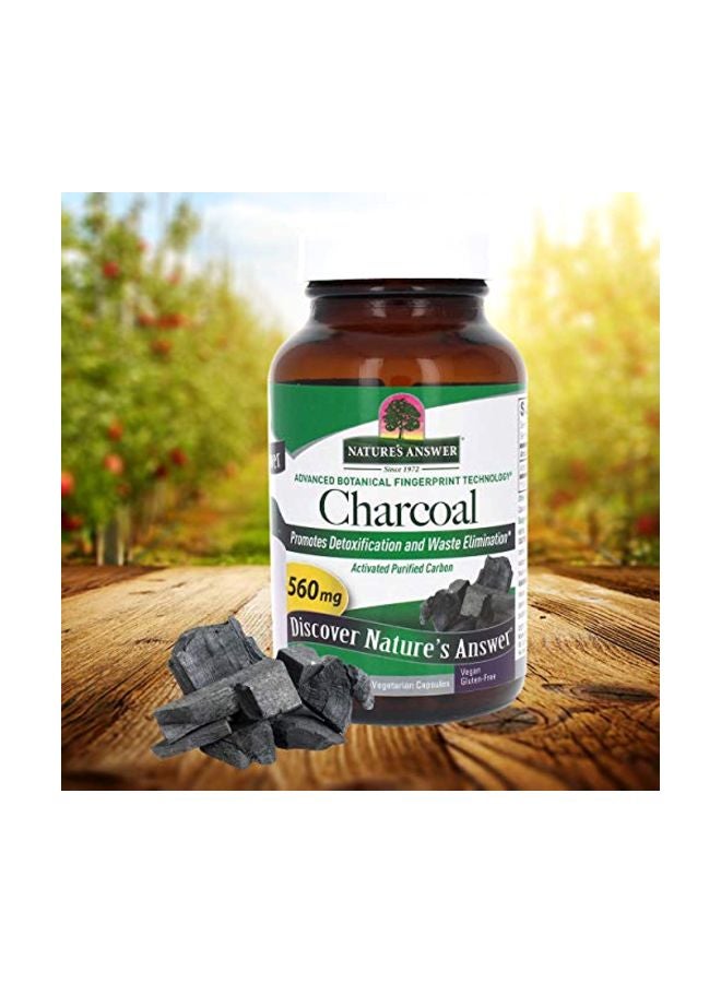 NATURE'S ANSWER Charcoal Promotes Detoxification And Waste Elimination 560 Mg 90 Veg Capsules  - Image 4