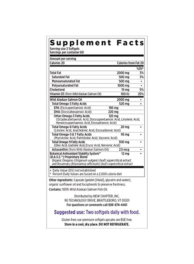 New Chapter Wholemega Whole Fish Oil Dietary Supplement - 120 Capsules - Image 2