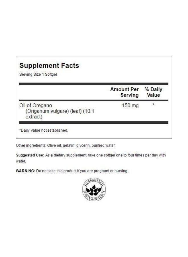 Swanson Oregano Oil Digestive Health 120 Softgels - Image 2