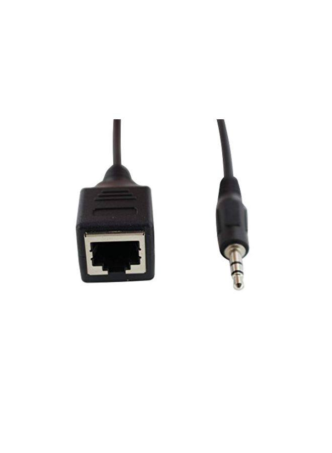 شاين كي كابل صوت إلى محول إيثرنت بمقبس RJ45 أسود - Image 3