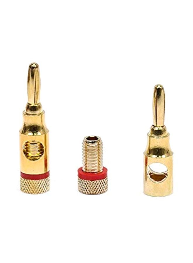 Monoprice 10-Piece Gold Plated Speaker Banana Plug Adaptor Connector Set Gold/Black/Red - Image 2
