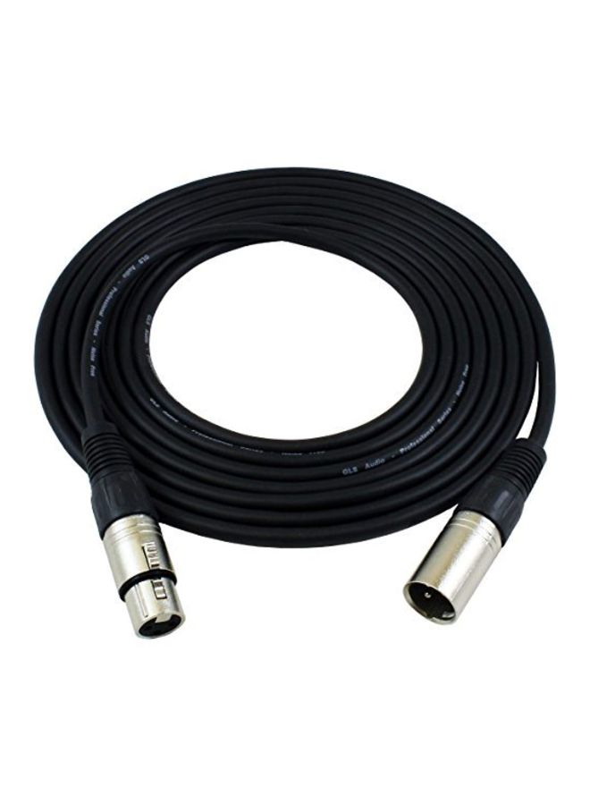 GLS Audio XLR Male To XLR Female Microphone Cable Black  - Image 1