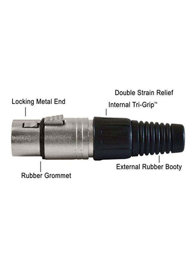 GLS Audio XLR Male To XLR Female Microphone Cable Black  - Image 3