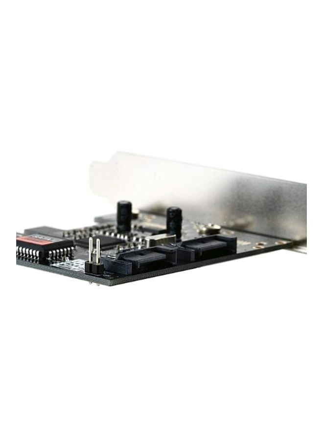 Monoprice - SATA2 Serial ATA II PCI-Express RAID Controller Card Silver/Black - Image 1