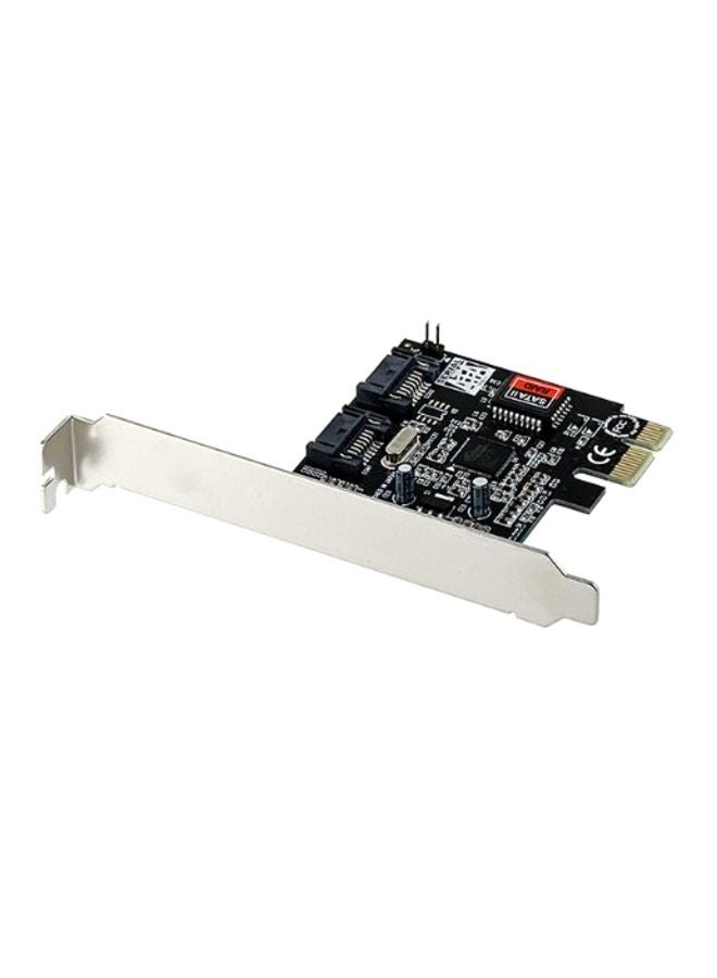 Monoprice - SATA2 Serial ATA II PCI-Express RAID Controller Card Silver/Black - Image 1