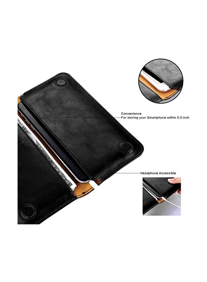 FLOVEME Protective Phone Wallet Cum Card Holder Black - Image 3