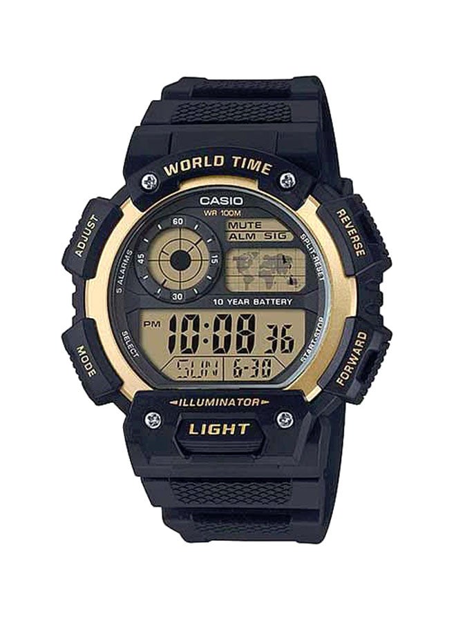 كاسيو ساعة يد شبابية رقمية مقاومة للماء طراز AE-1400WH-9AVDF - 51 مم - أسود للرجال - Image 1