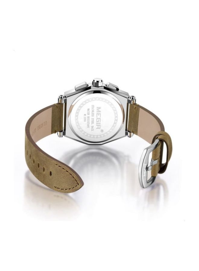 MEGIR - men Water Resistant Chronograph Watch ML2098GS-BKBN-1 - Image 1