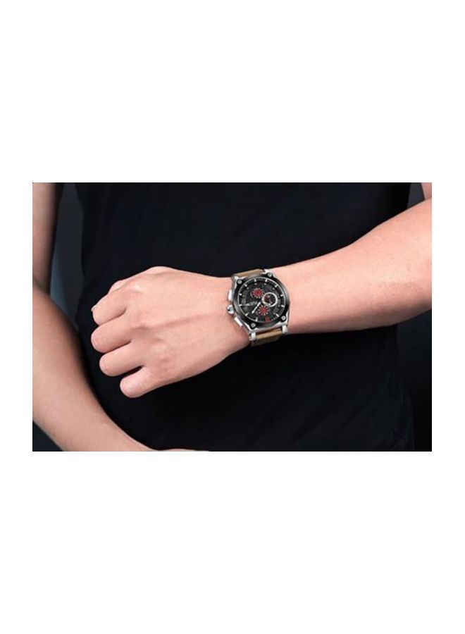 MEGIR - men Water Resistant Chronograph Watch ML2098GS-BKBN-1 - Image 1
