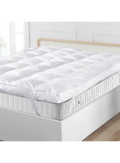 Cannon Qulited Mattress Topper Cotton White 200x200x35cm  - Image 1
