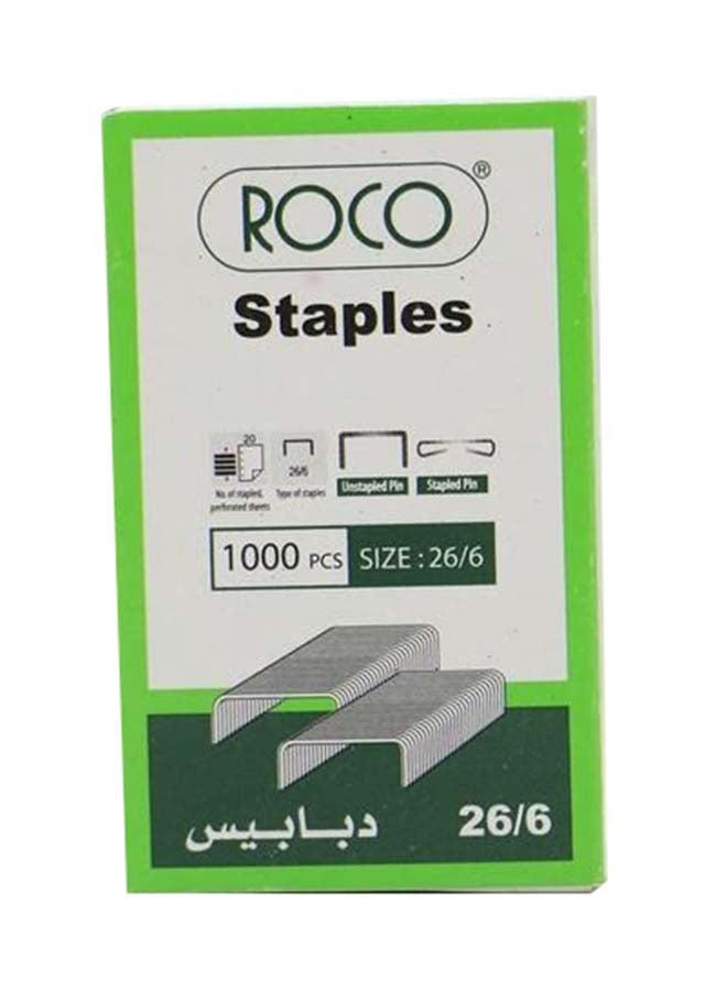 روكو - 1000 قطعة دبابيس دباسة قياسية فضي - Image 1