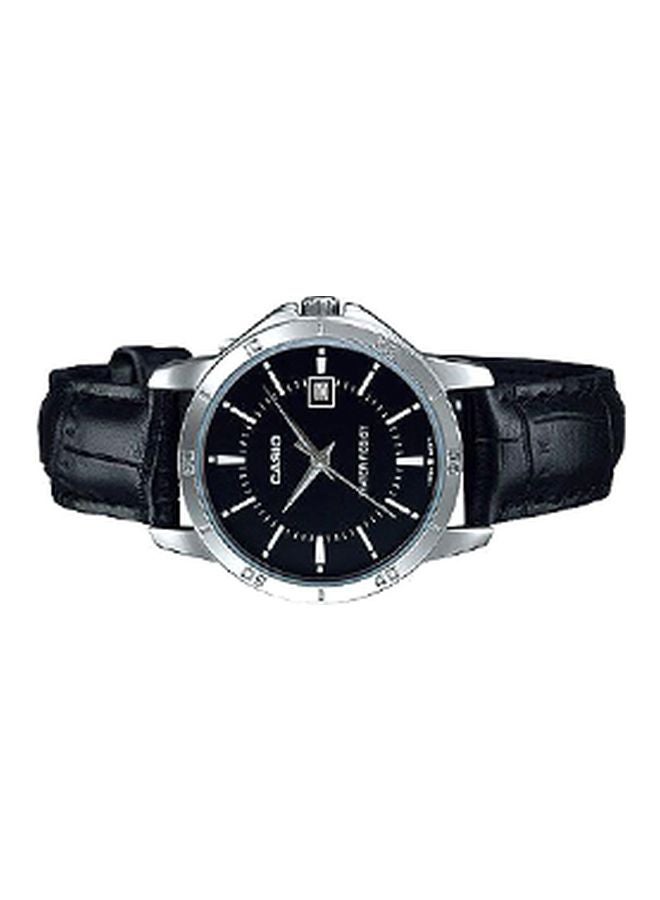 CASIO Women's Leather Analog Watch LTP-V004L-1A - 35 mm - Black - Image 5