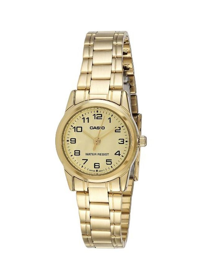CASIO Women's Stainless Steel Analog Wrist Watch LTP-V001G-9B - 31 mm - Gold - Image 1