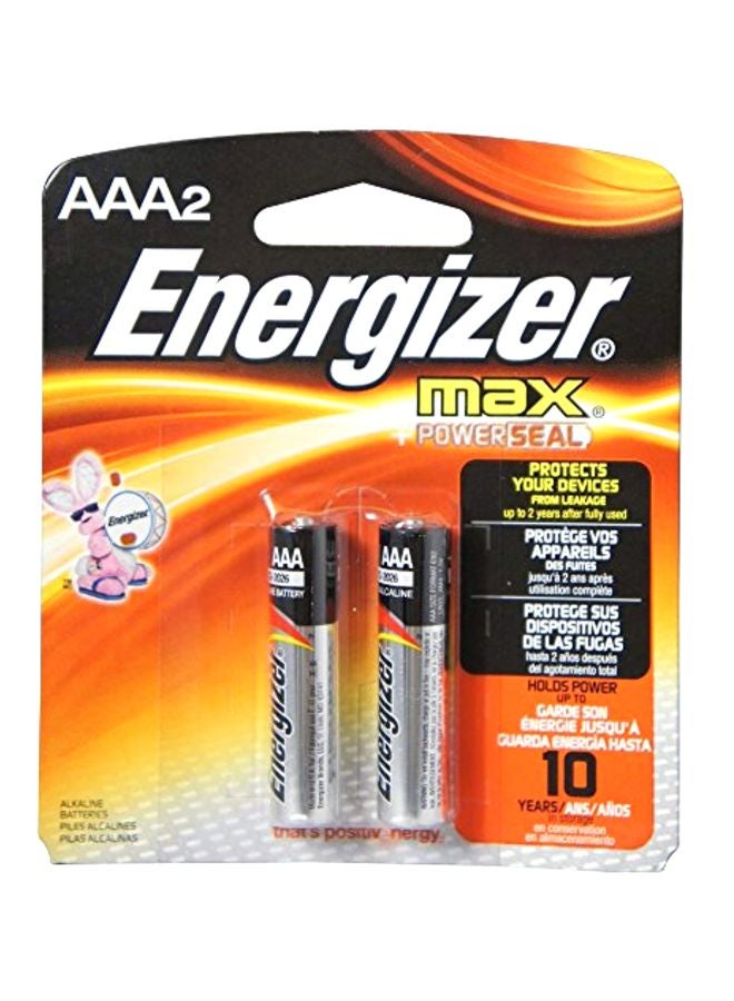 إفريدي مجموعة بطاريات قلوية AAA إنيرجايزر ماكس من قطعتين رمادي/أسود