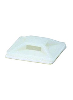 Monoprice 100-Piece Cable Tie Mount White  - Image 1