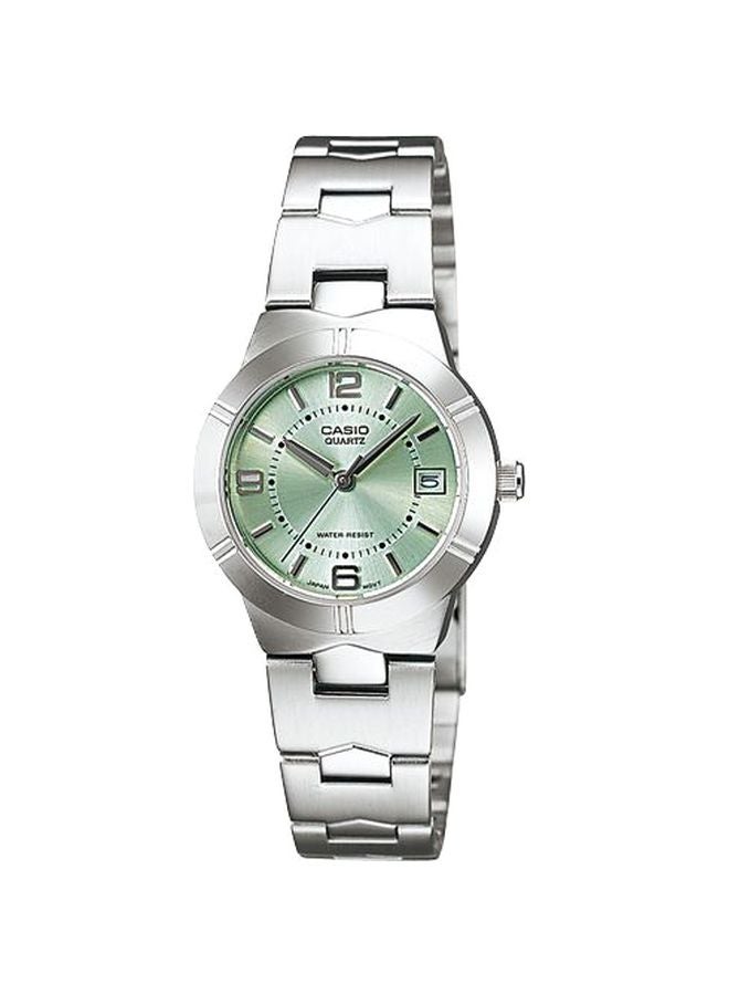 كاسيو ساعة يد كوارتز بعقارب بسوار من الإستانلس ستيل طراز LTP-1241D-3A - قياس 33 مم - لون فضي للنساء - Image 1