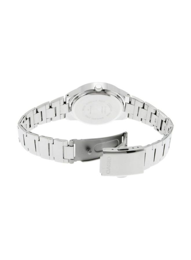 كاسيو ساعة يد كوارتز بعقارب بسوار من الإستانلس ستيل طراز LTP-1241D-3A - قياس 33 مم - لون فضي للنساء - Image 2