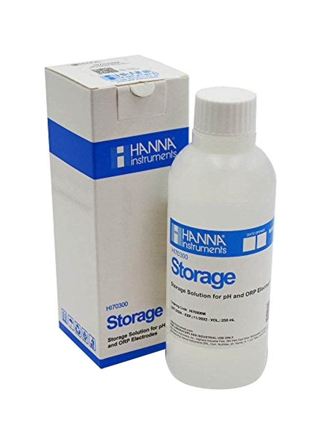 Hanna Instruments Storage Solution For pH And ORP Electrodes Clear 250ml  - Image 1