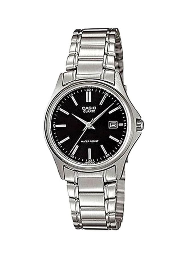 كاسيو ساعة يد بعقارب وسوار من الإستانلس ستيل طراز LTP-1183A-1ADF - مقاس 39 مم - لون فضي للنساء - Image 1