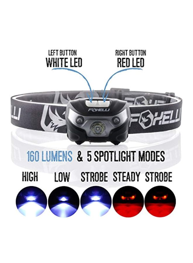 Foxelli - USB Rechargeable Headlamp Flashlight - Image 1