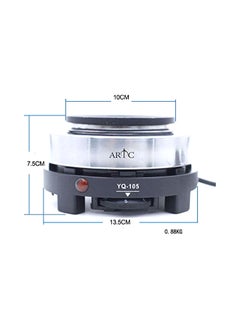 ARTC 3-Piece Espresso Coffee Maker With Mini Electric Hot Plate Pot Set Silver 150ml  - Image 3
