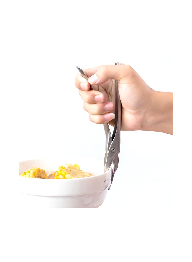 شاومي ملقط مضاد للحرارة ميجيا هوهو للأطباق الساخنة مصنوع من الستانلس ستيل فضي 0.12كيلوجرام - Image 4