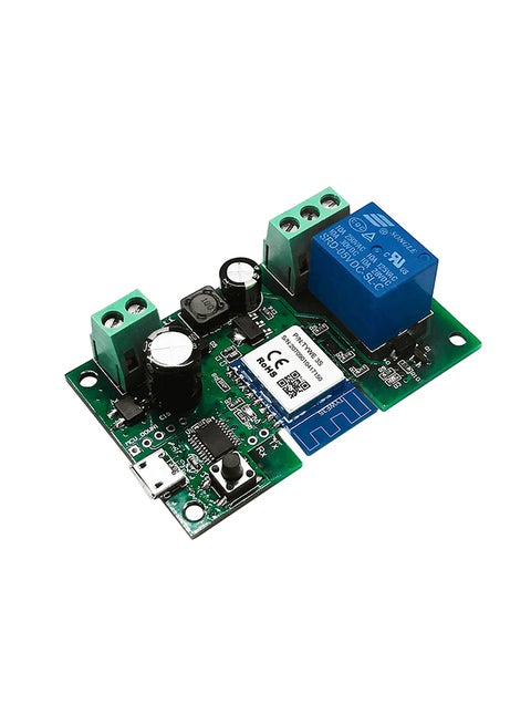 Tuya DC5V 12V 24V 32V WiFi Switch Wireless Relay Module Compatible With Google Home/Nest And Amazon Alexa IFTTT Green