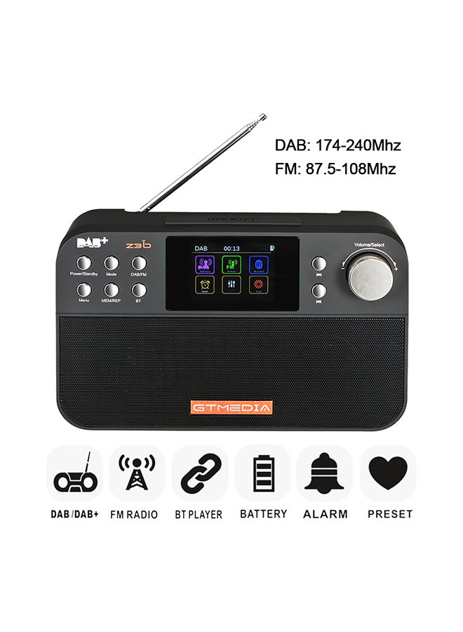 Portable Digital FM Radio V6513 Black - Image 3