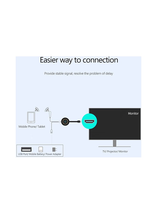 Mirascreen - G10 2.4G/5G WiFi Display Dongle Receiver V6567 Black - Image 1