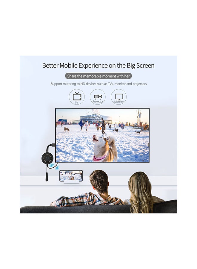 Mirascreen - G10 2.4G/5G WiFi Display Dongle Receiver V6567 Black - Image 1
