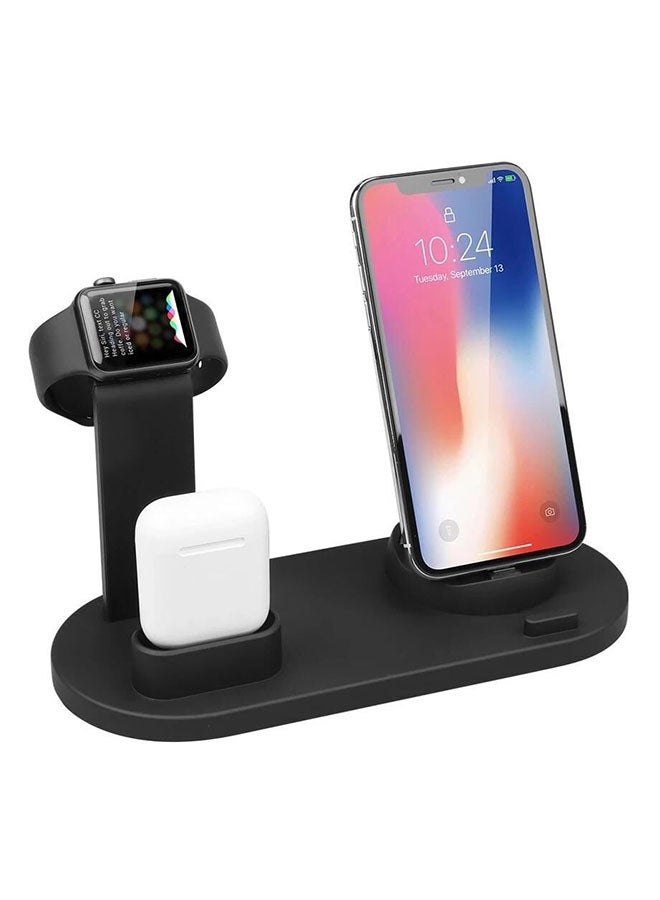 oem 3-In-1 Wireless Charging Stand Black  - Image 2