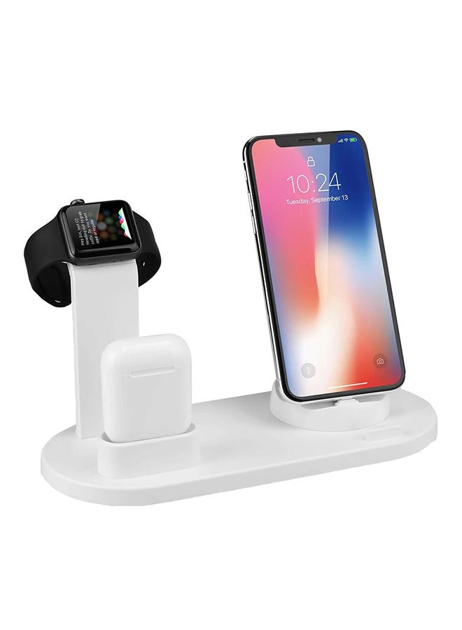 oem 3-In-1 Wireless Charging Stand White  - Image 2