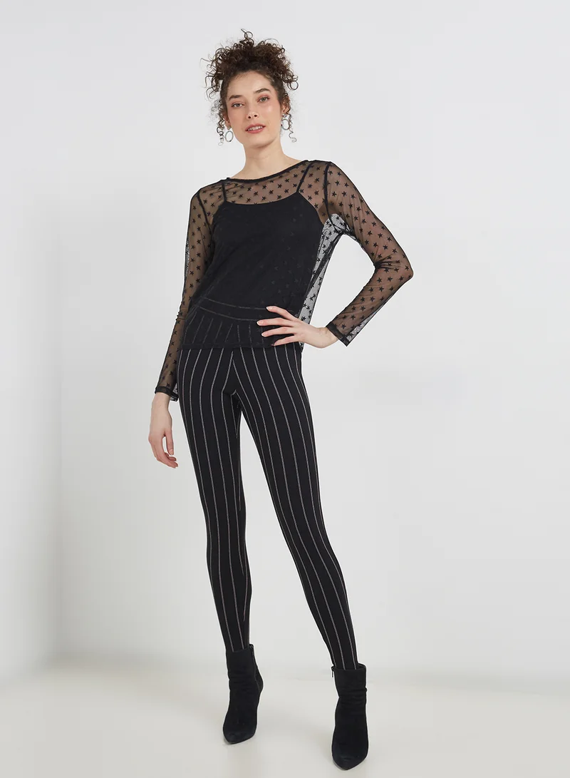 rue21 Star Printed Top Black