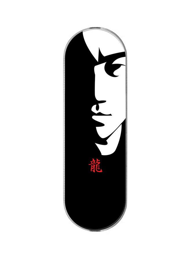 Stylizedd 3-In-1 Universal Mobile Phone Grip Holder Tibute - Bruce Lee (Black) - Image 1