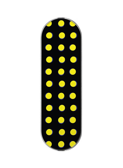 3-In-1 Universal Mobile Phone Grip Holder Yellow Dots