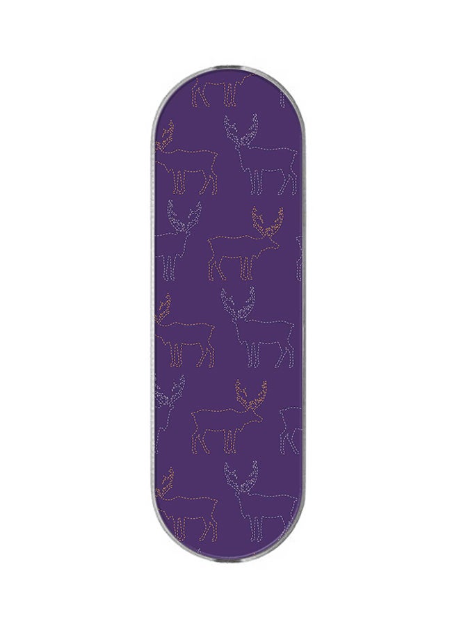 Stylizedd 3-In-1 Universal Mobile Phone Grip Holder Purple Moose - Image 1