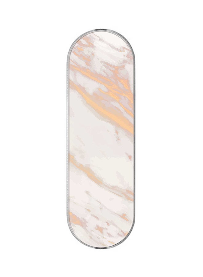 Stylizedd 3-In-1 Universal Mobile Phone Grip Holder Marble Print Gold Grey - Image 1