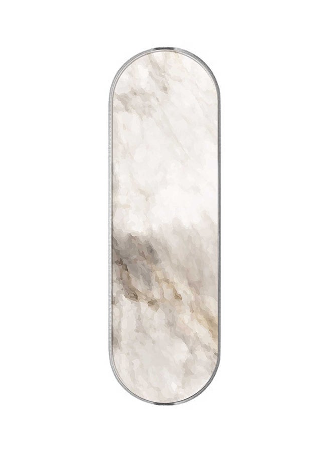 Stylizedd 3-In-1 Universal Mobile Phone Grip Holder Marble Print Beige Grey - Image 1