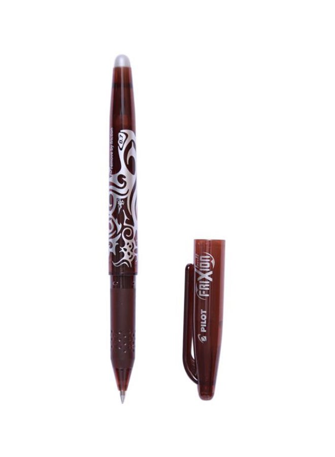 بايلوت أقلام فريكشن برأس كروي قابلة للمسح من 12 قطعة بني