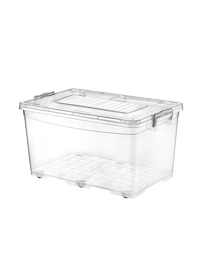 Hobby Life Roller Rectangle Storage Box Clear 50Liters