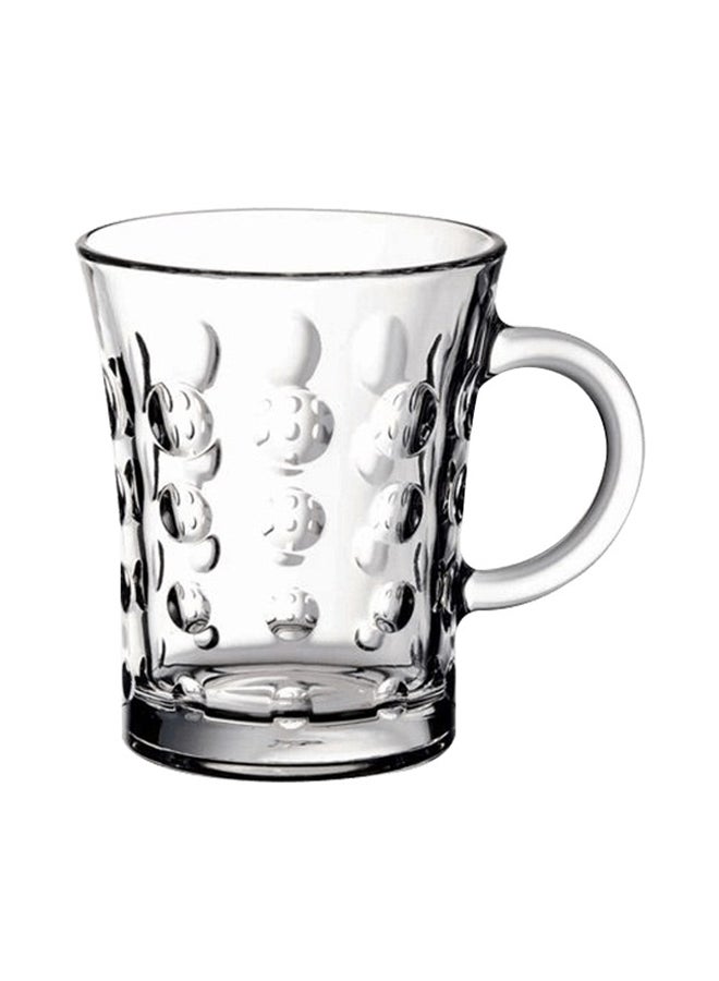 باساباتشي طقم أكواب بمقبض مكون من 6 قطع شفاف